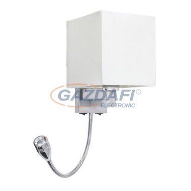 RÁBALUX 6530 Larkin fali lámpaolvasó szögletes E27 40W LED 3W króm 230V 3000K 205lm A+