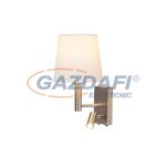   RÁBALUX 6539 Harvey fali lámpa olvasó E27 40W+LED 3W szatén króm 230V 2800K 180lm A+