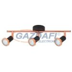   RÁBALUX 6848 Valentine 3-as spot lámpa LED GU10 3x3W matt fekete réz 230V 3000K 660lm A+