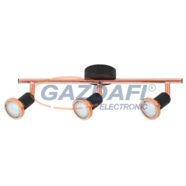 RÁBALUX 6848 Valentine 3-as spot lámpa LED GU10 3x3W matt fekete réz 230V 3000K 660lm A+